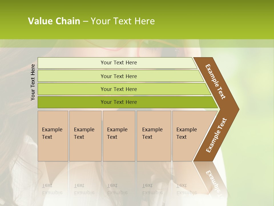 A Woman With Red Glasses Is Holding Her Head PowerPoint Template
