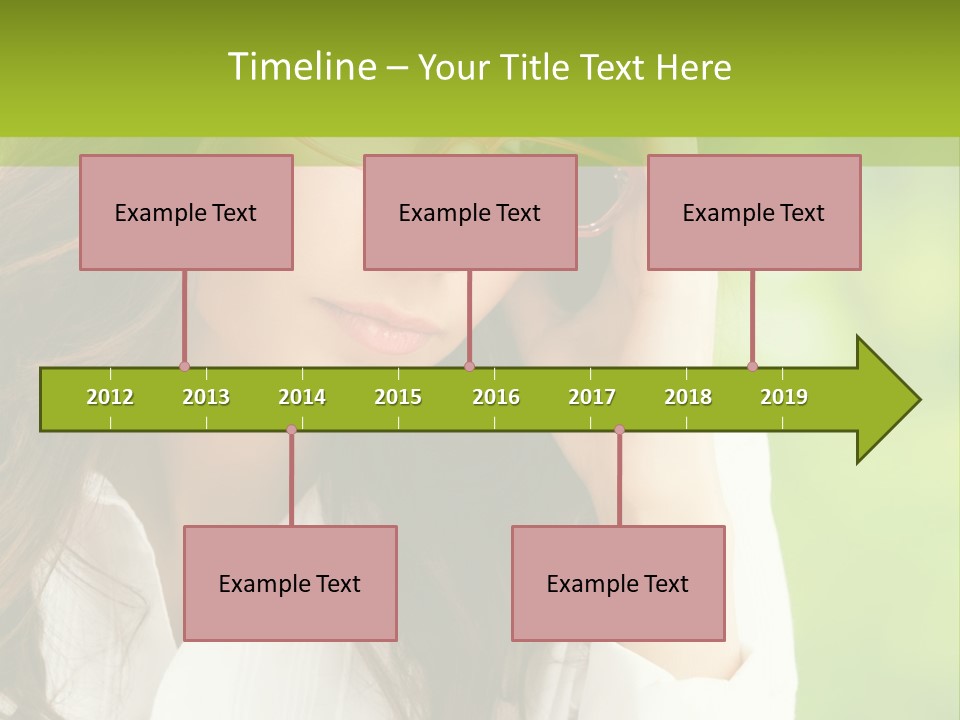 A Woman With Red Glasses Is Holding Her Head PowerPoint Template