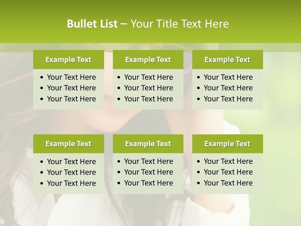 A Woman With Red Glasses Is Holding Her Head PowerPoint Template