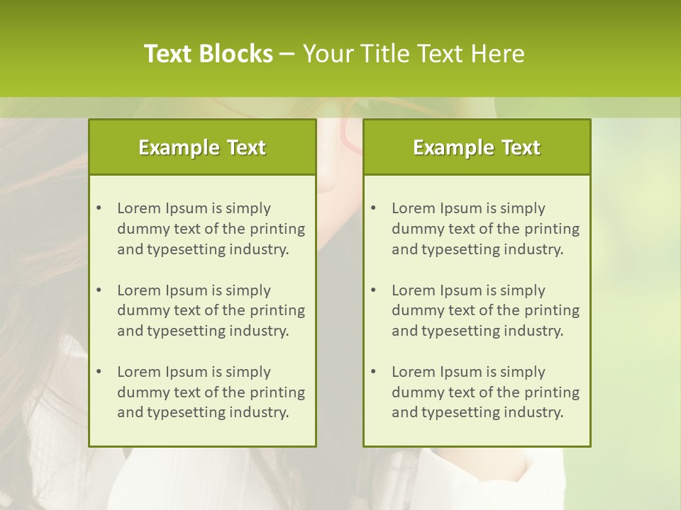 A Woman With Red Glasses Is Holding Her Head PowerPoint Template