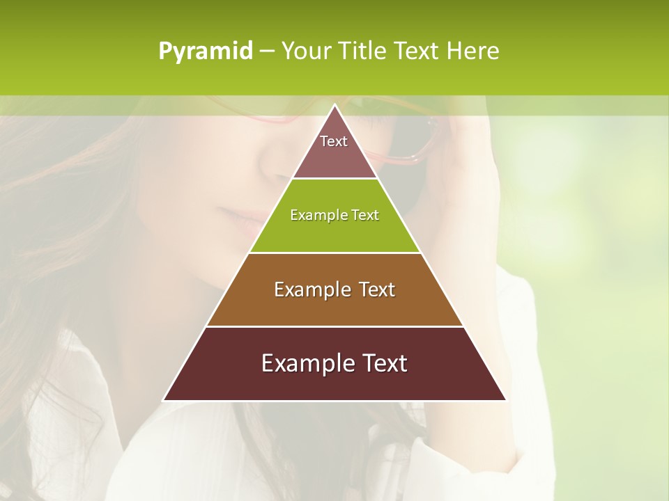 A Woman With Red Glasses Is Holding Her Head PowerPoint Template