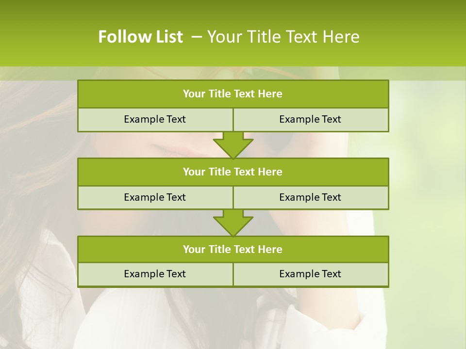 A Woman With Red Glasses Is Holding Her Head PowerPoint Template