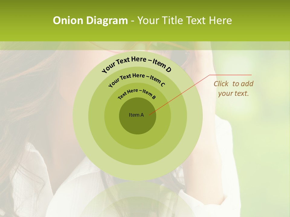 A Woman With Red Glasses Is Holding Her Head PowerPoint Template