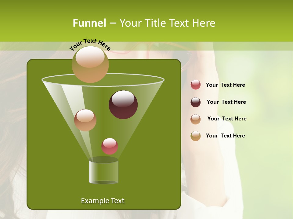 A Woman With Red Glasses Is Holding Her Head PowerPoint Template