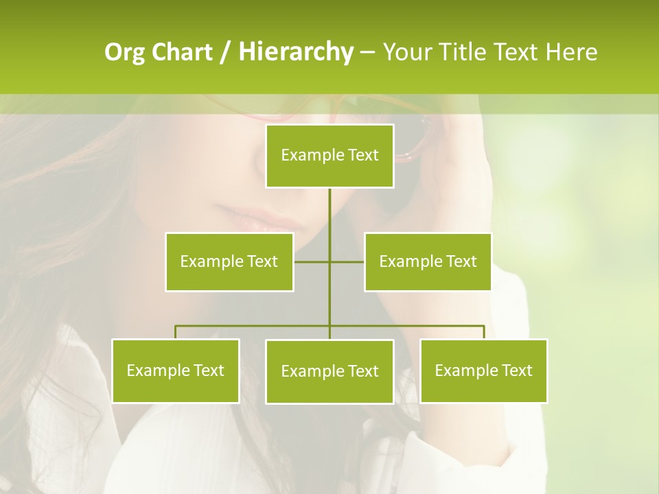 A Woman With Red Glasses Is Holding Her Head PowerPoint Template