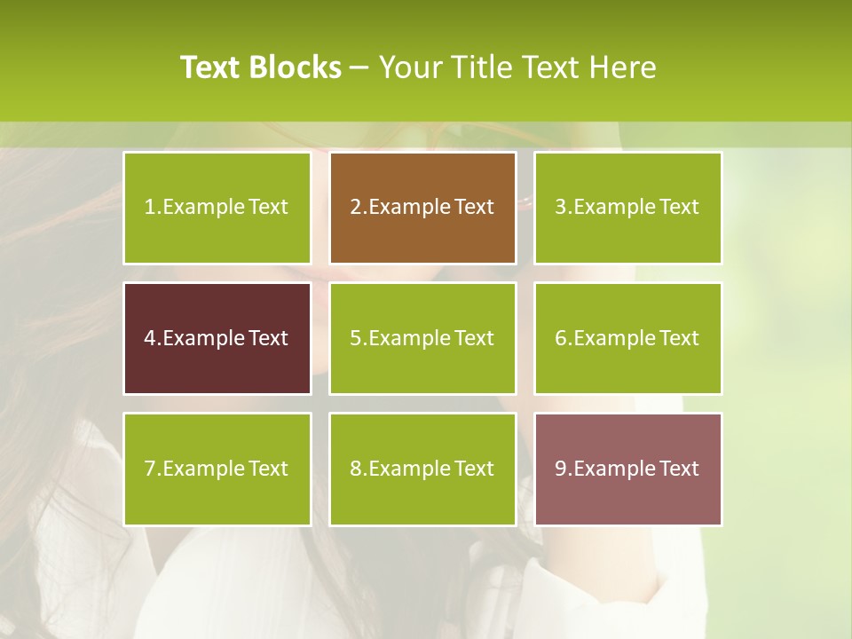 A Woman With Red Glasses Is Holding Her Head PowerPoint Template