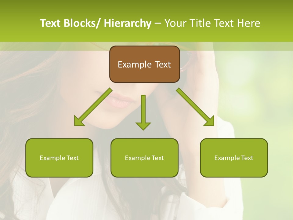 A Woman With Red Glasses Is Holding Her Head PowerPoint Template