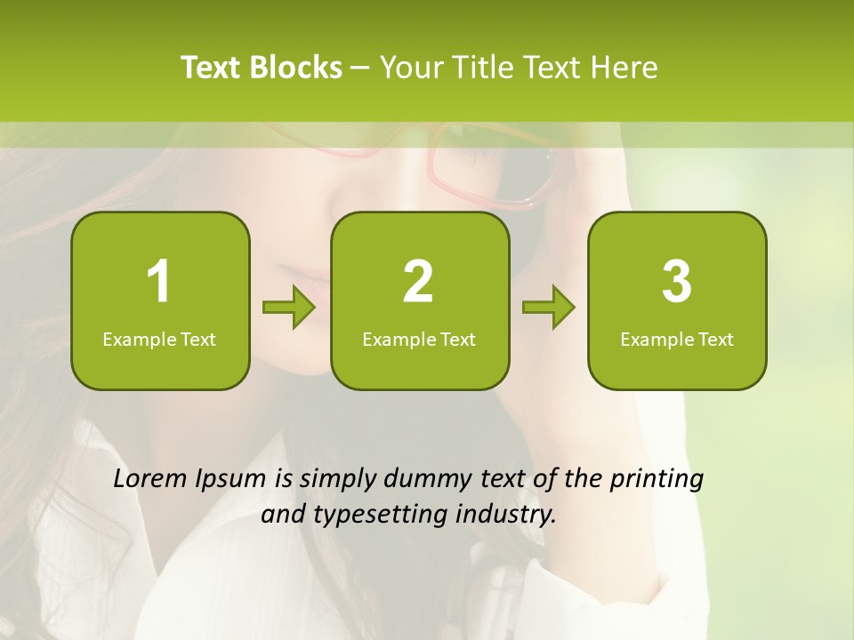 A Woman With Red Glasses Is Holding Her Head PowerPoint Template
