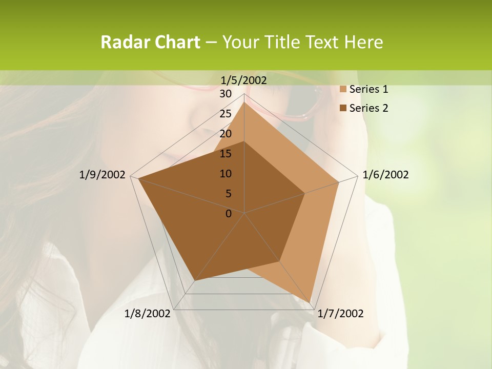 A Woman With Red Glasses Is Holding Her Head PowerPoint Template
