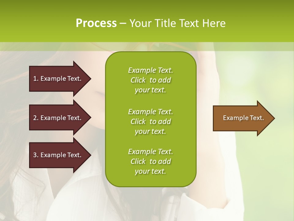 A Woman With Red Glasses Is Holding Her Head PowerPoint Template