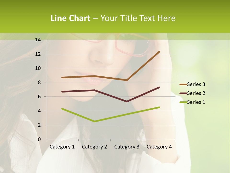 A Woman With Red Glasses Is Holding Her Head PowerPoint Template