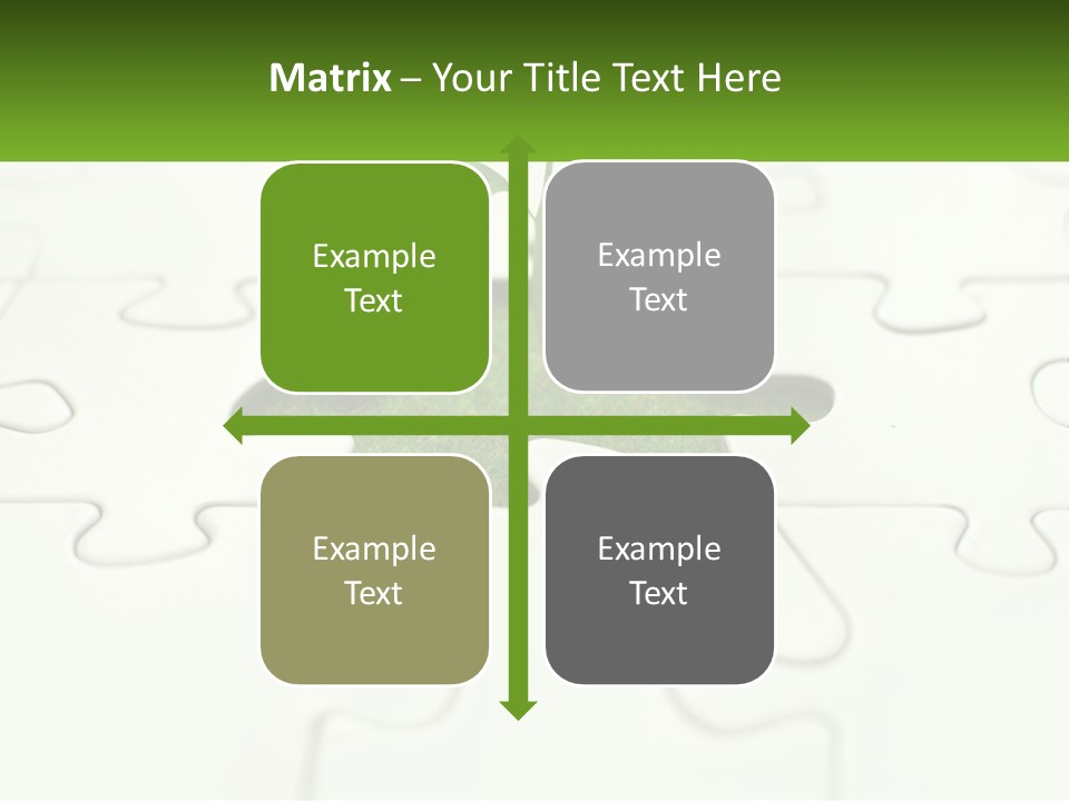 A Piece Of Puzzle With A Plant Growing Out Of It PowerPoint Template