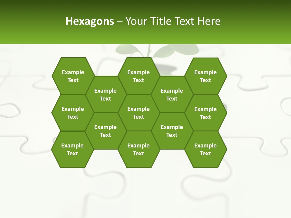 A Piece Of Puzzle With A Plant Growing Out Of It PowerPoint Template