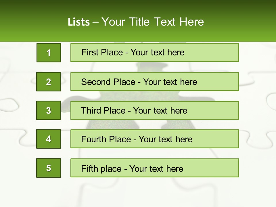 A Piece Of Puzzle With A Plant Growing Out Of It PowerPoint Template