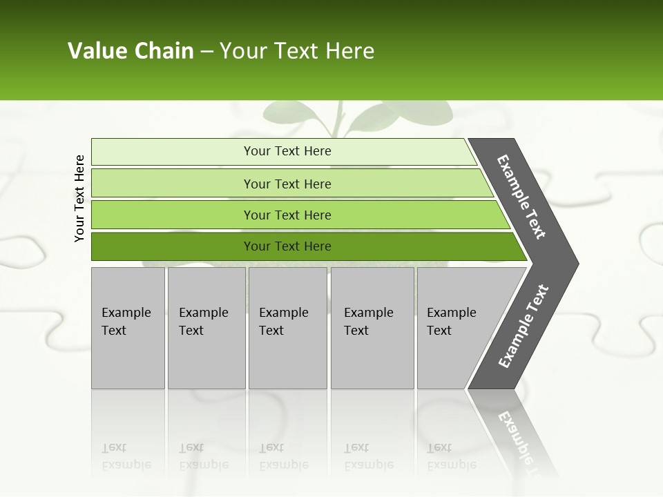 A Piece Of Puzzle With A Plant Growing Out Of It PowerPoint Template