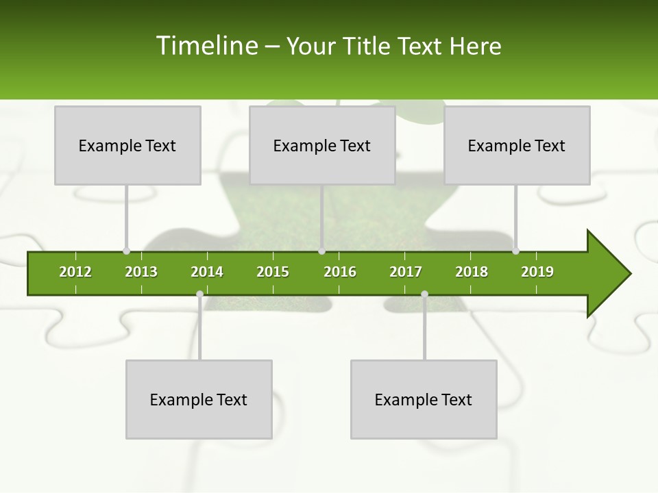 A Piece Of Puzzle With A Plant Growing Out Of It PowerPoint Template