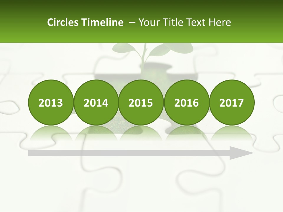 A Piece Of Puzzle With A Plant Growing Out Of It PowerPoint Template