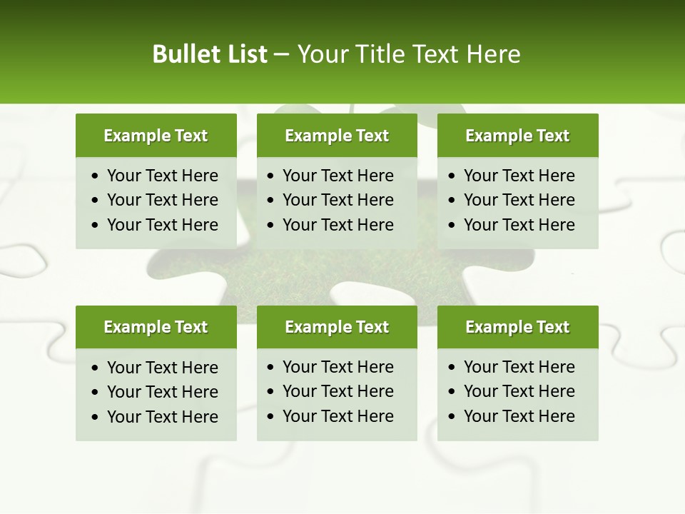 A Piece Of Puzzle With A Plant Growing Out Of It PowerPoint Template