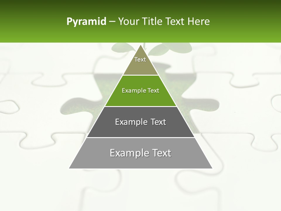A Piece Of Puzzle With A Plant Growing Out Of It PowerPoint Template