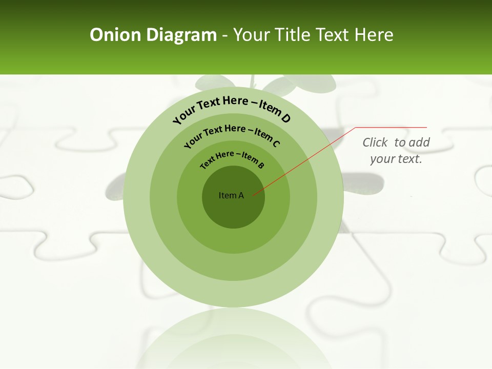 A Piece Of Puzzle With A Plant Growing Out Of It PowerPoint Template