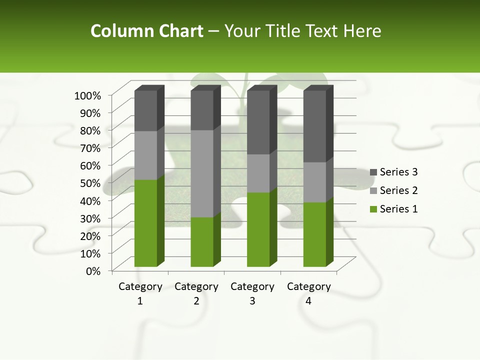 A Piece Of Puzzle With A Plant Growing Out Of It PowerPoint Template