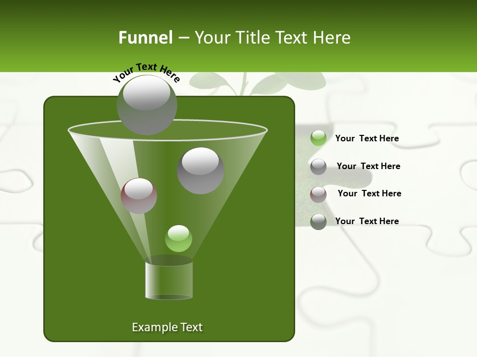 A Piece Of Puzzle With A Plant Growing Out Of It PowerPoint Template