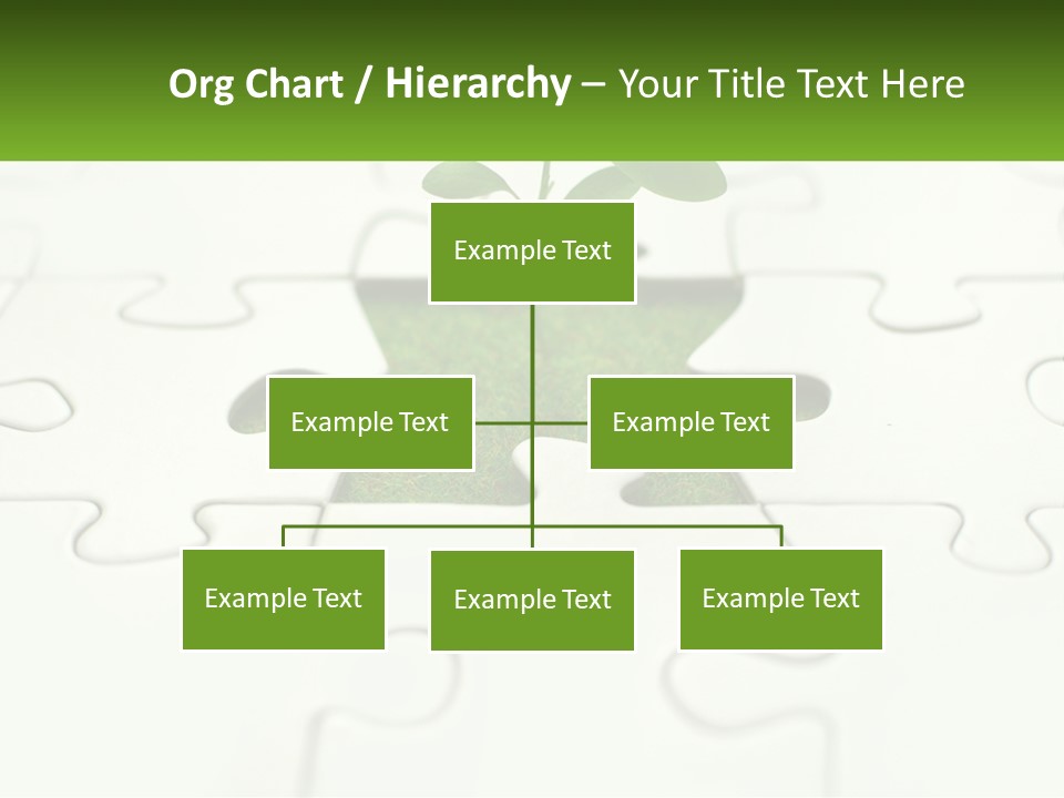 A Piece Of Puzzle With A Plant Growing Out Of It PowerPoint Template