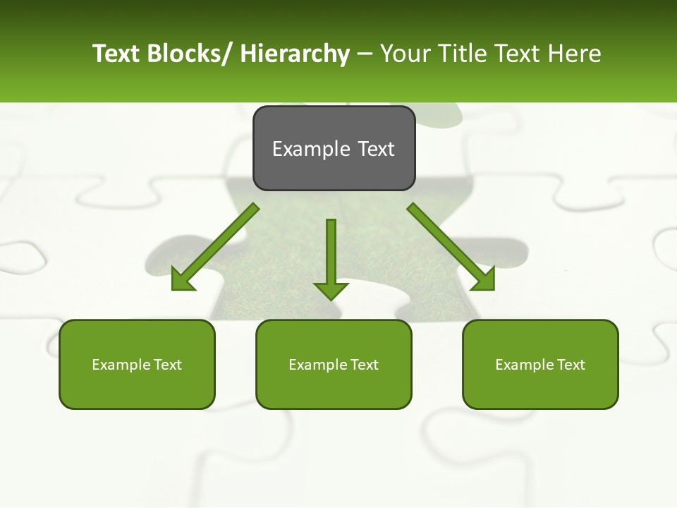 A Piece Of Puzzle With A Plant Growing Out Of It PowerPoint Template