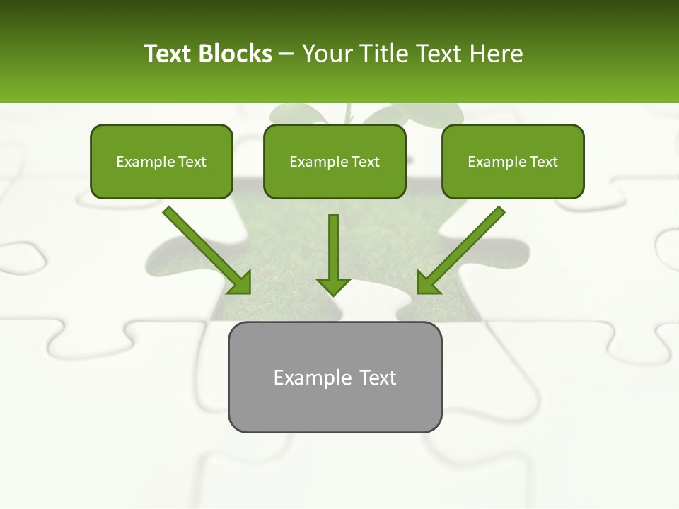 A Piece Of Puzzle With A Plant Growing Out Of It PowerPoint Template