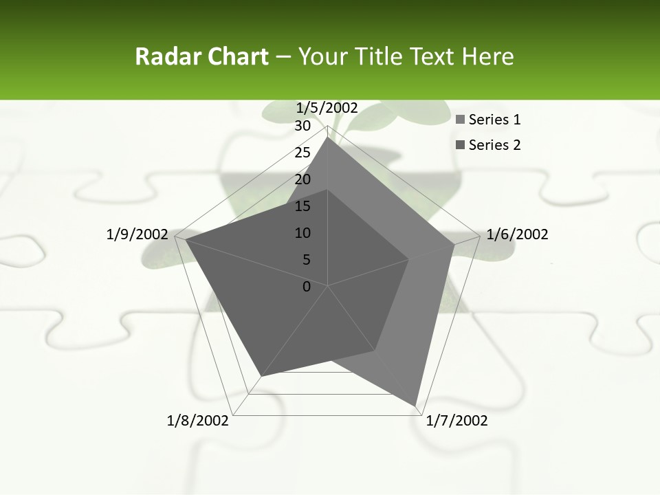 A Piece Of Puzzle With A Plant Growing Out Of It PowerPoint Template