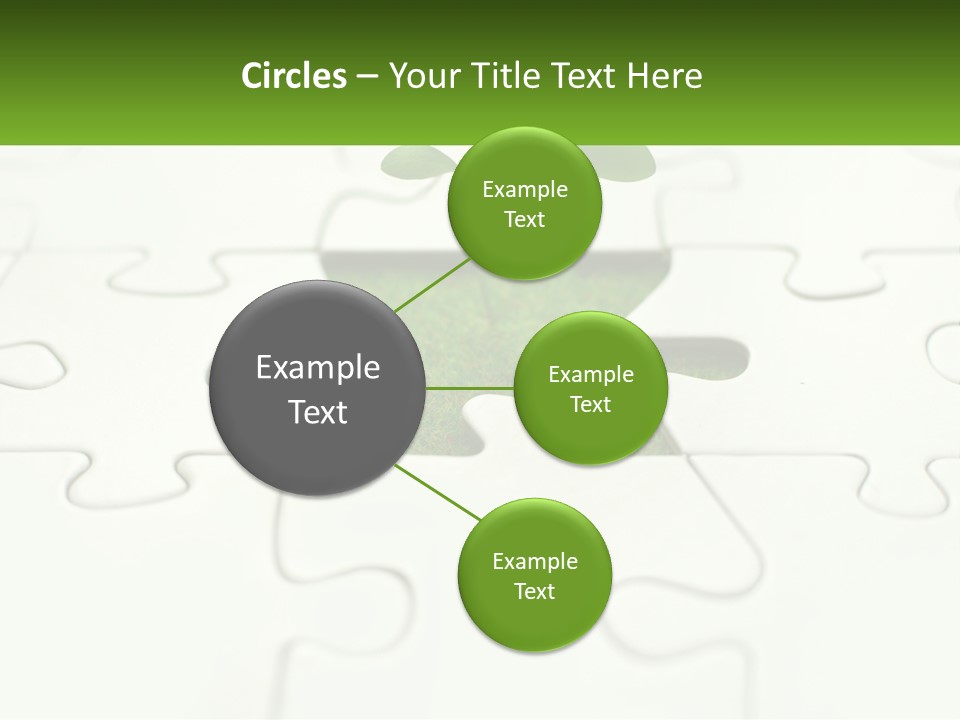 A Piece Of Puzzle With A Plant Growing Out Of It PowerPoint Template