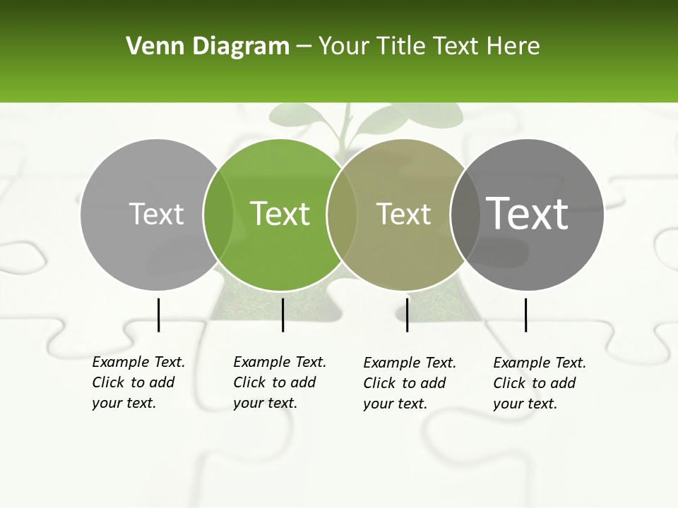 A Piece Of Puzzle With A Plant Growing Out Of It PowerPoint Template