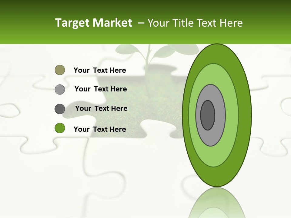 A Piece Of Puzzle With A Plant Growing Out Of It PowerPoint Template