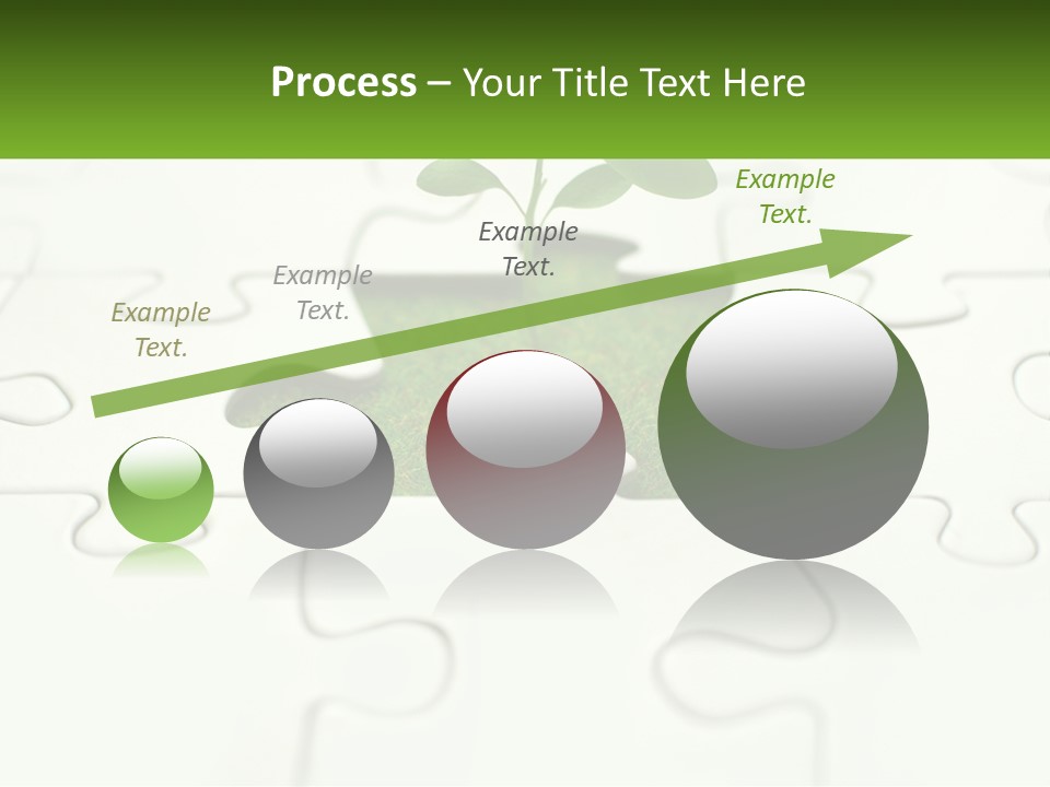 A Piece Of Puzzle With A Plant Growing Out Of It PowerPoint Template
