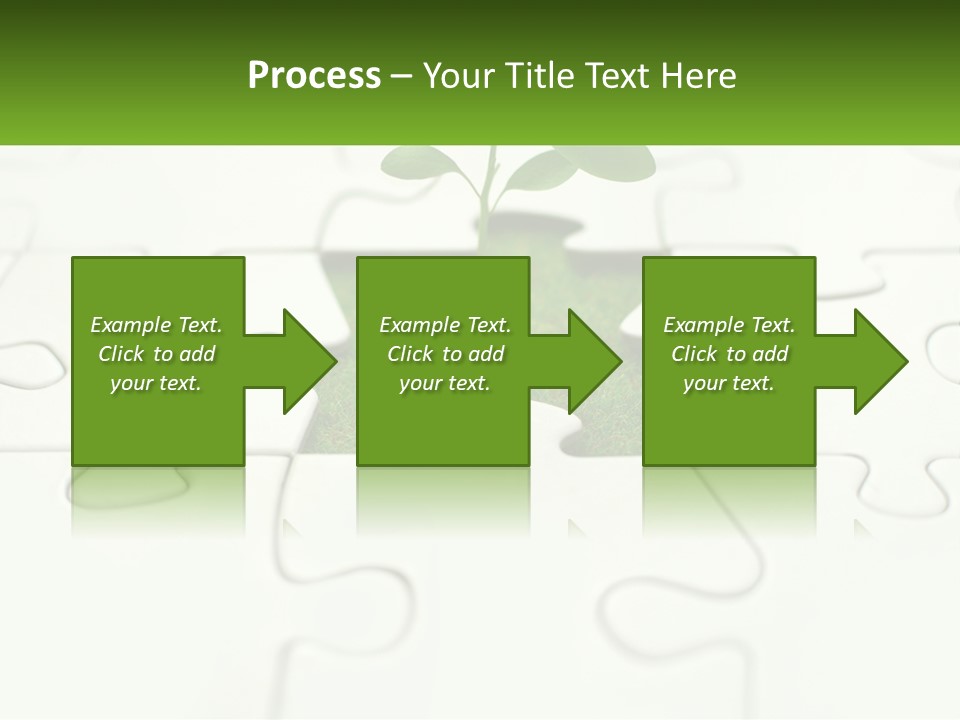 A Piece Of Puzzle With A Plant Growing Out Of It PowerPoint Template