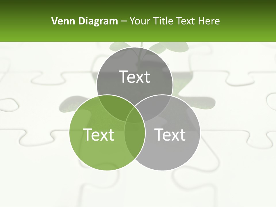 A Piece Of Puzzle With A Plant Growing Out Of It PowerPoint Template