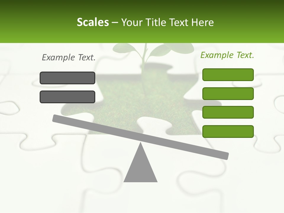 A Piece Of Puzzle With A Plant Growing Out Of It PowerPoint Template