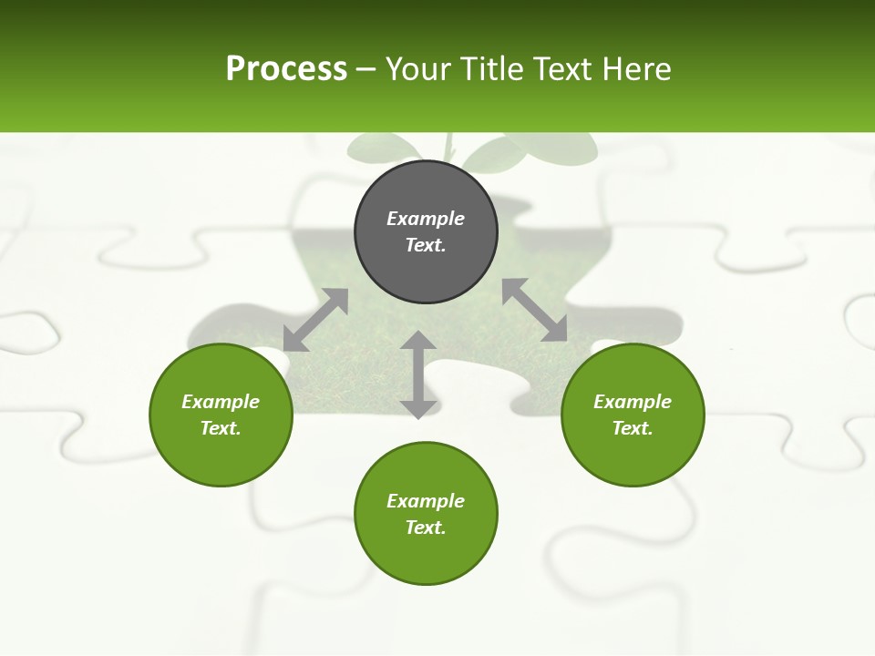 A Piece Of Puzzle With A Plant Growing Out Of It PowerPoint Template