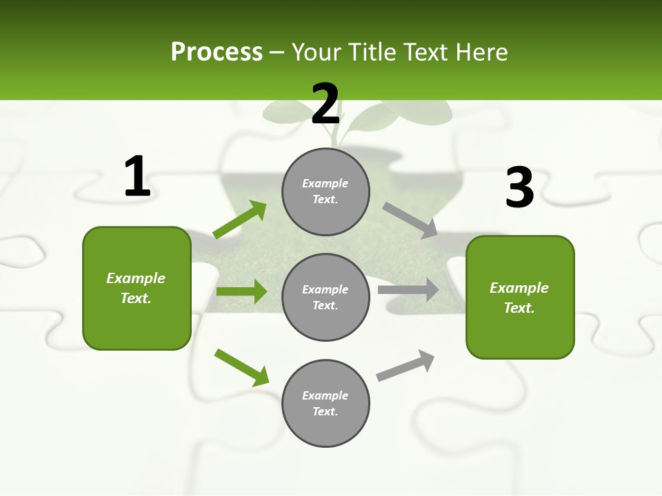 A Piece Of Puzzle With A Plant Growing Out Of It PowerPoint Template