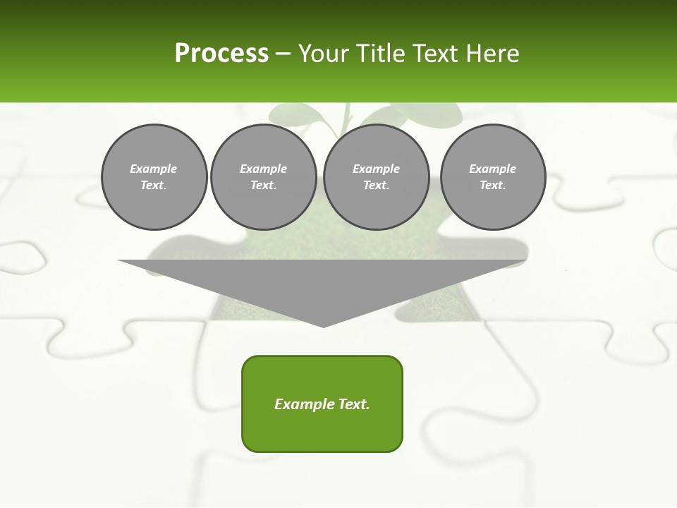 A Piece Of Puzzle With A Plant Growing Out Of It PowerPoint Template