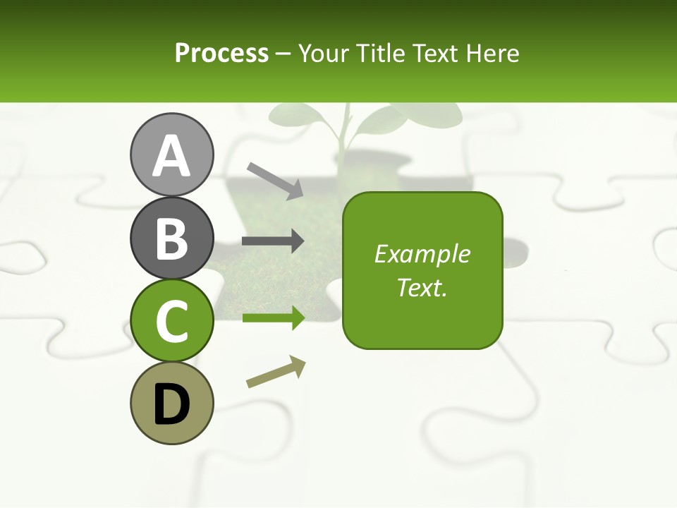 A Piece Of Puzzle With A Plant Growing Out Of It PowerPoint Template