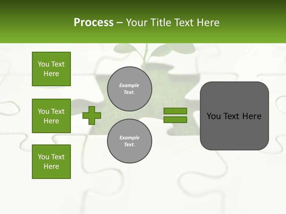 A Piece Of Puzzle With A Plant Growing Out Of It PowerPoint Template