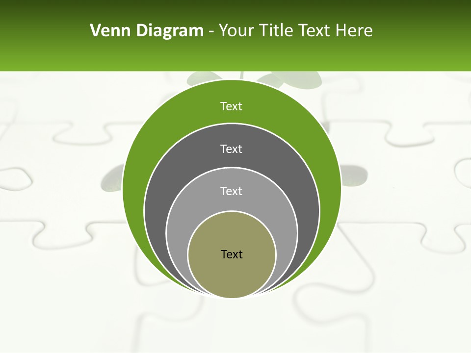 A Piece Of Puzzle With A Plant Growing Out Of It PowerPoint Template