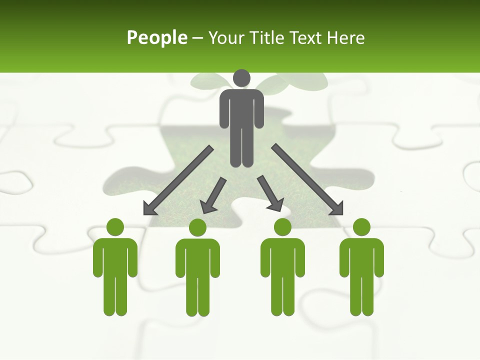 A Piece Of Puzzle With A Plant Growing Out Of It PowerPoint Template