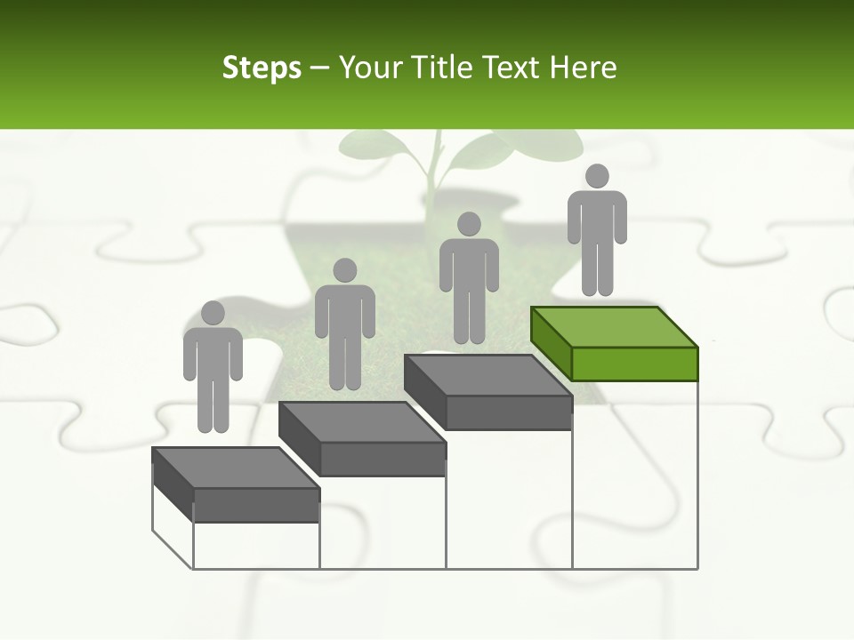 A Piece Of Puzzle With A Plant Growing Out Of It PowerPoint Template