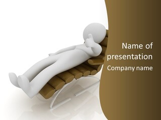 A Person Laying On Top Of A Wooden Sleigh PowerPoint Template