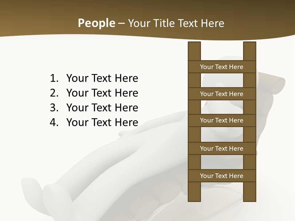 A Person Laying On Top Of A Wooden Sleigh PowerPoint Template