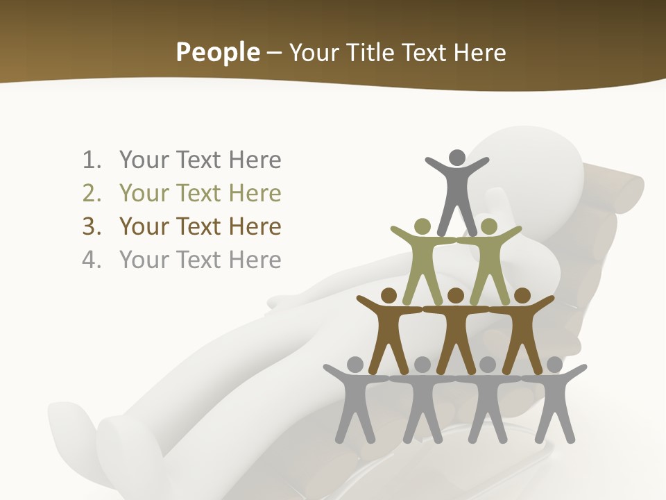 A Person Laying On Top Of A Wooden Sleigh PowerPoint Template