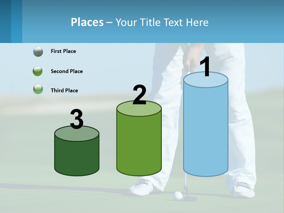A Man Putting A Golf Ball On The Green PowerPoint Template