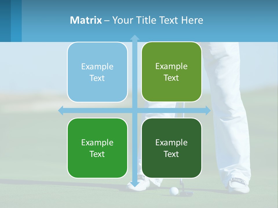 A Man Putting A Golf Ball On The Green PowerPoint Template